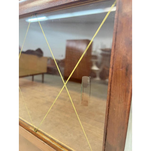 Mid-Century Walnut Display Bar or Media Cabinet, Germany, 1950 For Sale - Image 9 of 11