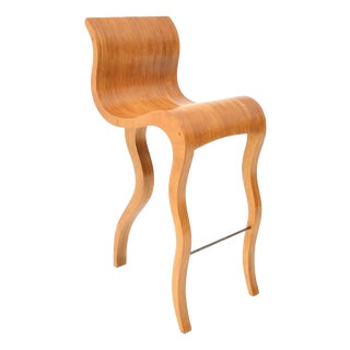 Vintage Laminated Sculptural Bar Stool, 1960s For Sale
