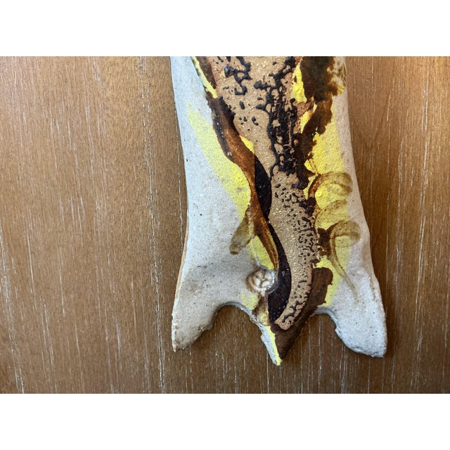 Mid-Century Modern Mid-Century Modern Signed Dalton Studio Pottery Slab Wall Pocket Vase For Sale - Image 3 of 4