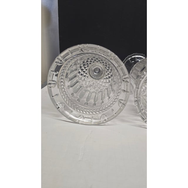 Shannon Crystal Vintage Hollywood Regency Shannon Crystal Vases a Pair For Sale - Image 4 of 8