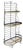 A fine authentic French baker's rack or boulangerie display stand of wrought iron with decorative brass trim and finials,...