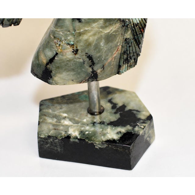 Emerald Gemstone Horse Bust Statue Emerald Nose Hand Carved Sculpture For Sale In Los Angeles - Image 6 of 15