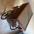 Wood Antique Mahogany Butler’s Cart - Glass Serving Tray Top - Drop Leaf Sides For Sale - Image 7 of 7