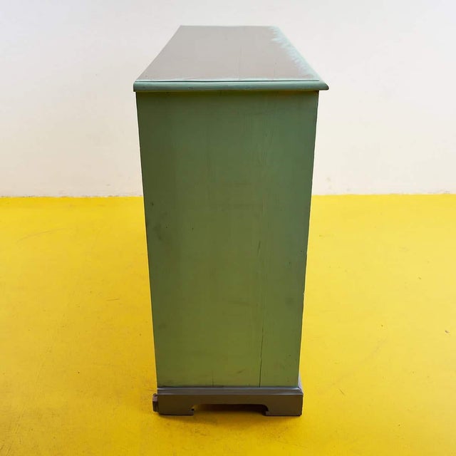Wood Modern Green Wooden Cabinet For Sale - Image 7 of 11