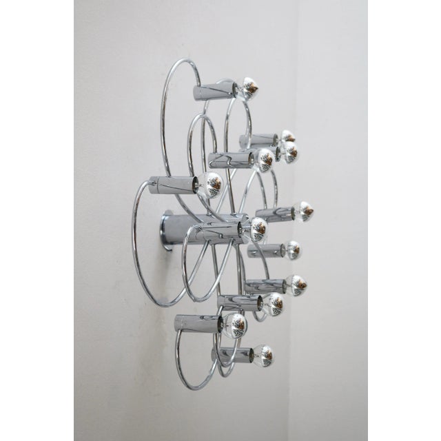 Silver Swirl Sputnik Ceiling or Wall Lamp in Chrome from Cosack, 1970s For Sale - Image 8 of 9