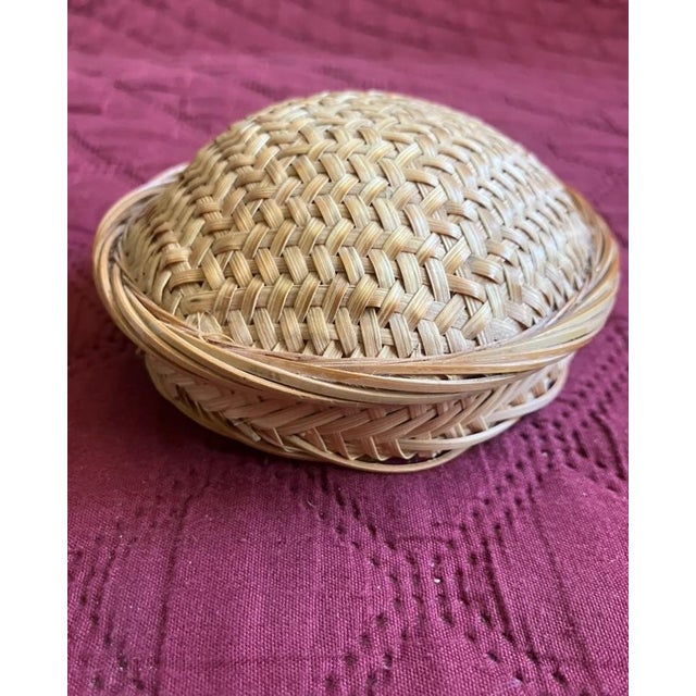 Vintage Set of 1940 Handmade Chinese Wedding Rice Baskets For Sale In Greenville, SC - Image 6 of 6