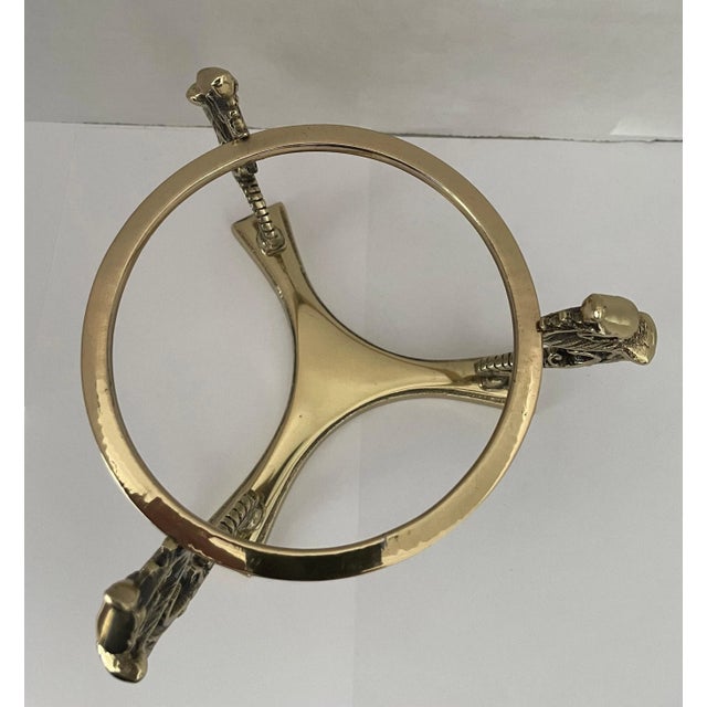 Traditional 1940s Brass Display Stand Renaissance Revival 4" Opening For Sale - Image 3 of 12