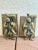 A striking pair of vintage solid brass door handles depicting graceful Indian temple dancers. Each sculpted figure...