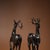 Chinese Pair of Vintage Chinese Gilt Bronze Deer Figures – Standing Auspicious Deer Sculptures For Sale - Image 3 of 9