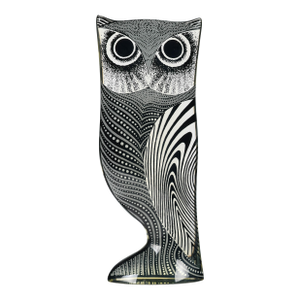 Palatnik Op Art Lucite Large Gray Owl