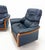 Vintage Adjustable Swivel Chairs in Blue Leather and Beech from Ekornes Stressless, 1980s, Set of 2 For Sale - Image 14 of 17