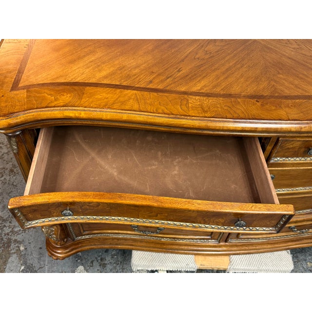 Traditional Carved Wood Dresser, Vintage For Sale - Image 9 of 12