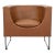Stua Nube Modern Brown Leather Lounge Chair With Chrome Legs For Sale