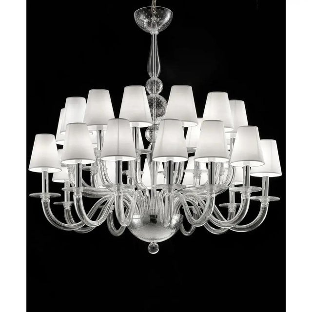 Contemporary Transparent Murano Glass Chandelier by Simoeng for Simoeng For Sale - Image 3 of 9