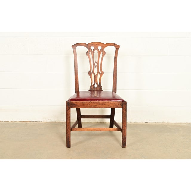 An outstanding antique Chippendale period side chair or dining chair In the manner of Thomas Chippendale England, Circa...