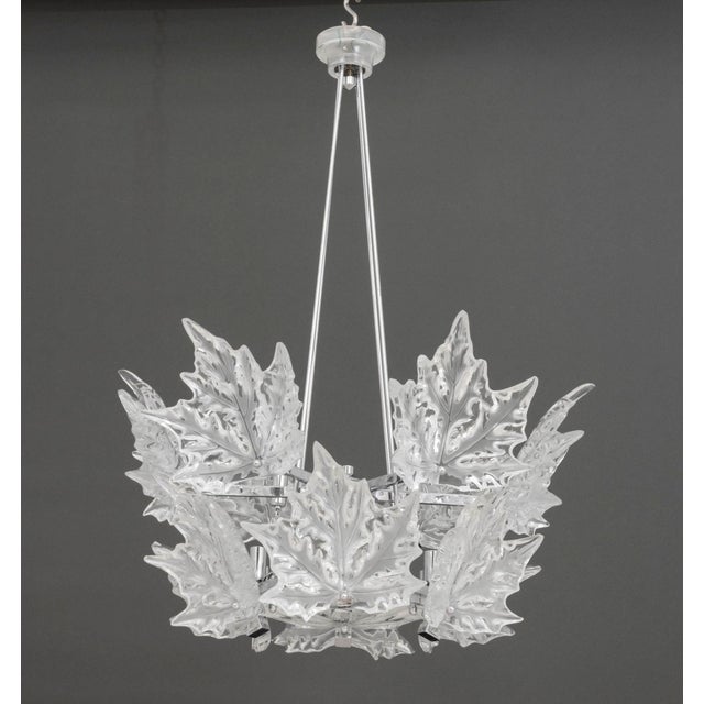 Lalique Champs-Elysees Two-Tier Chandelier For Sale - Image 14 of 18