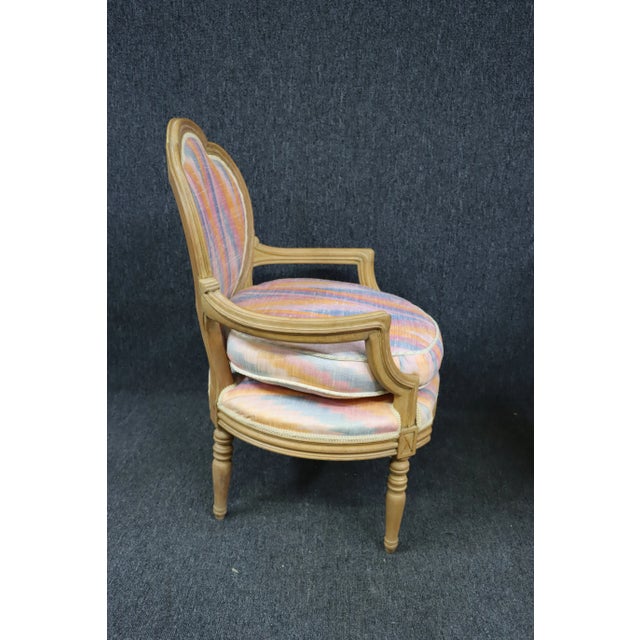 Louis XVI Bleached Cherry Open Arm Chairs - a Pair For Sale In Philadelphia - Image 6 of 10