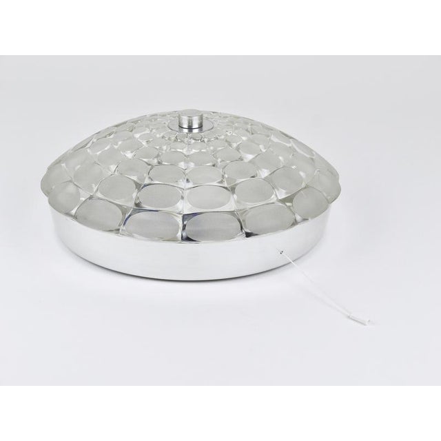 Gold Large Round Op Art Glass Flush Mount from Peill & Putzler, 1970s For Sale - Image 8 of 17