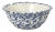Royal Blue Large 11 1/2 Inch Size Antique American Blue Spongeware Decorated Stoneware Kitchen Mixing Bowl For Sale - Image 8 of 13