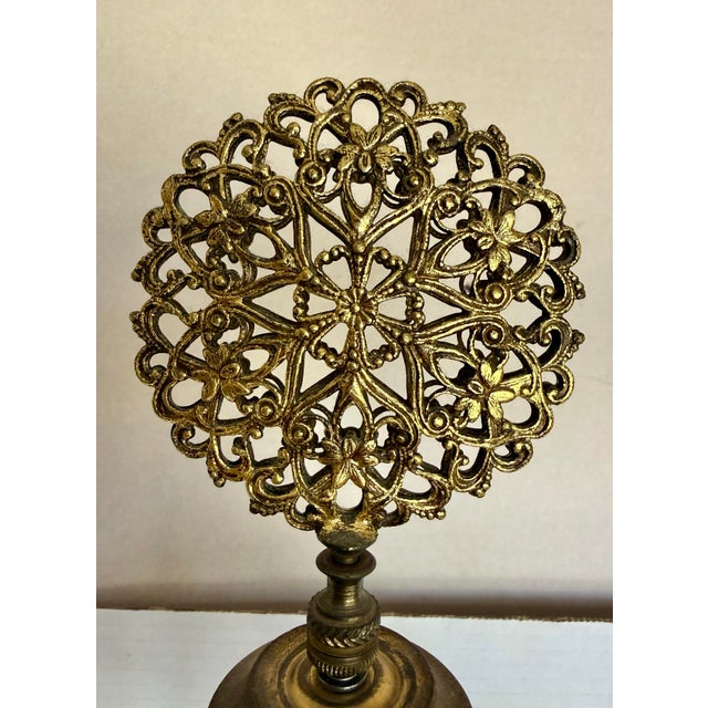 Antique Emerald Green Glass Luster Table Lamps With Crystal Prisms - a Pair For Sale - Image 11 of 12