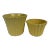 Mid-Century Yellow Ceramic Planters - Set of 2 For Sale
