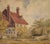 Paper English Mansion by the Cemetery - Late 1800s Watercolor on Paper by Lucy Cooper For Sale - Image 7 of 7