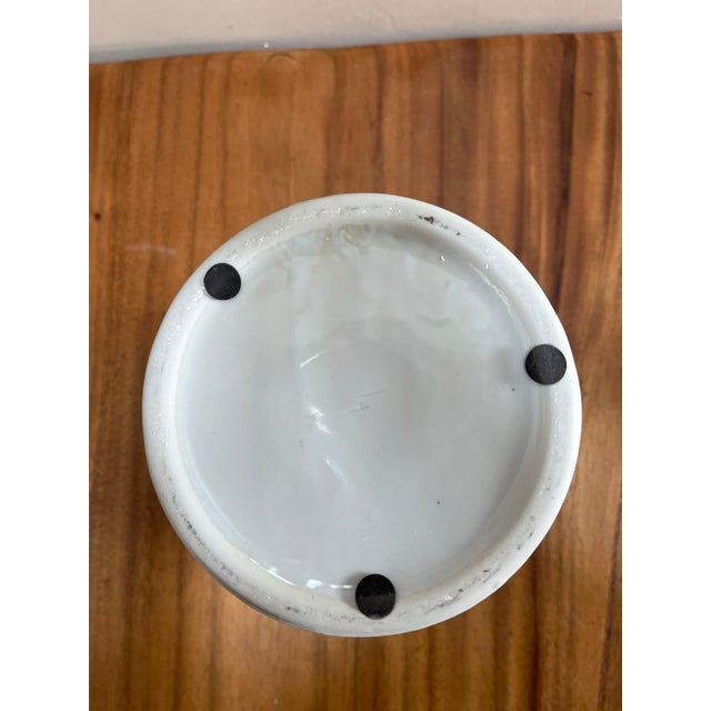 Blue Classic 15” Tall Chinoiserie Floral Decor Blue and White Ceramic Ginger Jar For Sale - Image 8 of 8