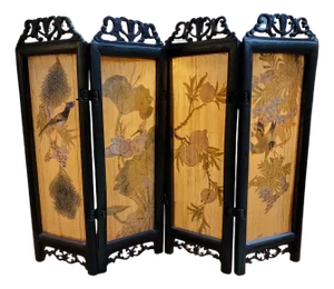 Table Top Chinese Folding Screen Hand Painted
