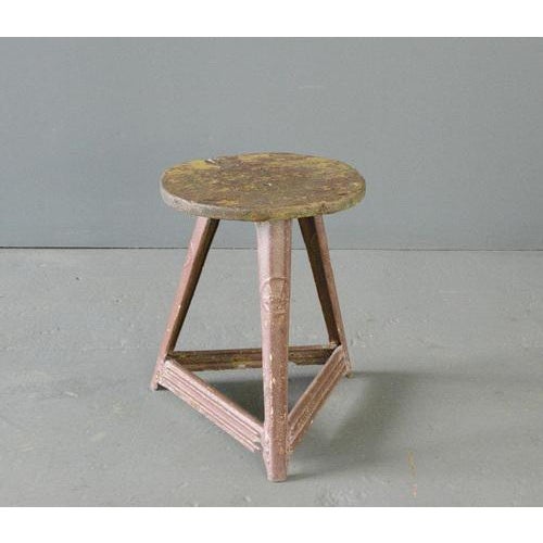 Paint Industrial Factory Stool by Rowac, 1930s For Sale - Image 7 of 12