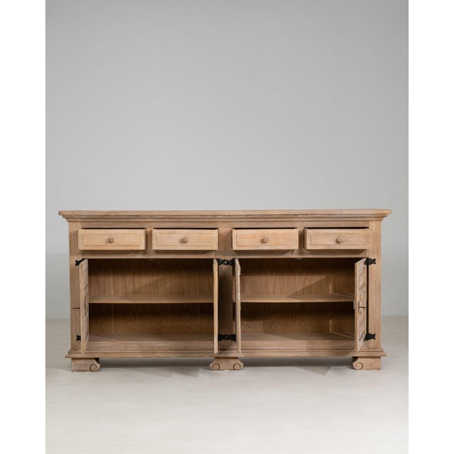 Antique White 19th Century France Brutalist Antique White Wood Storage Cabinets & Cupboards For Sale - Image 8 of 11