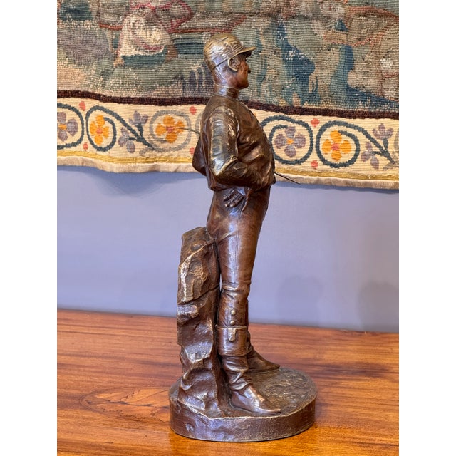 “Gentleman Rider” Bronze by George Van Der Straeten (1856–1928) For Sale - Image 10 of 10