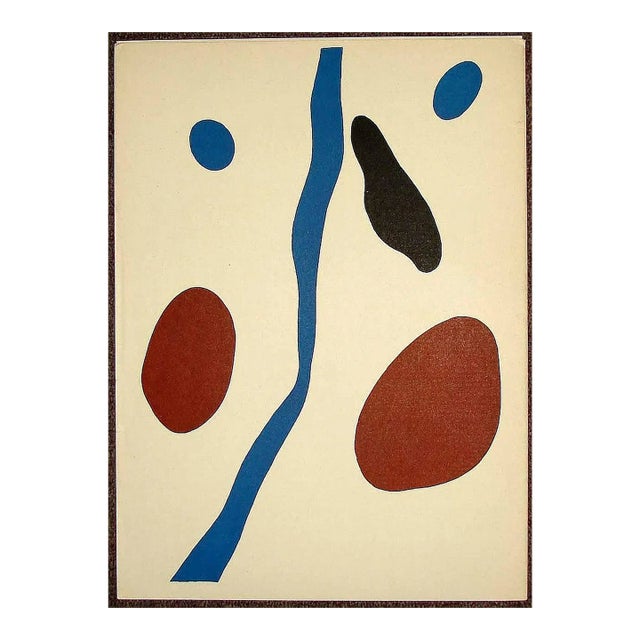 Jean Arp Original Lithograph Dm0120 Derriere Le Miroir 1949* For Sale