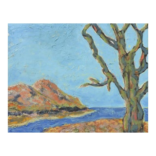 Contemporary Expressionist Coastal Landscape Painting For Sale