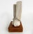 Mid Century Modern Abstract Marble Biomorphic Sculpture, Signed on Wood Base Offered for sale is a sensual mid-century...