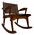 1960s Ecuadorian Mid-Century Tooled Leather Rocking Chair Attributed to Angel Pazmiño for Muebles De Estilo For Sale