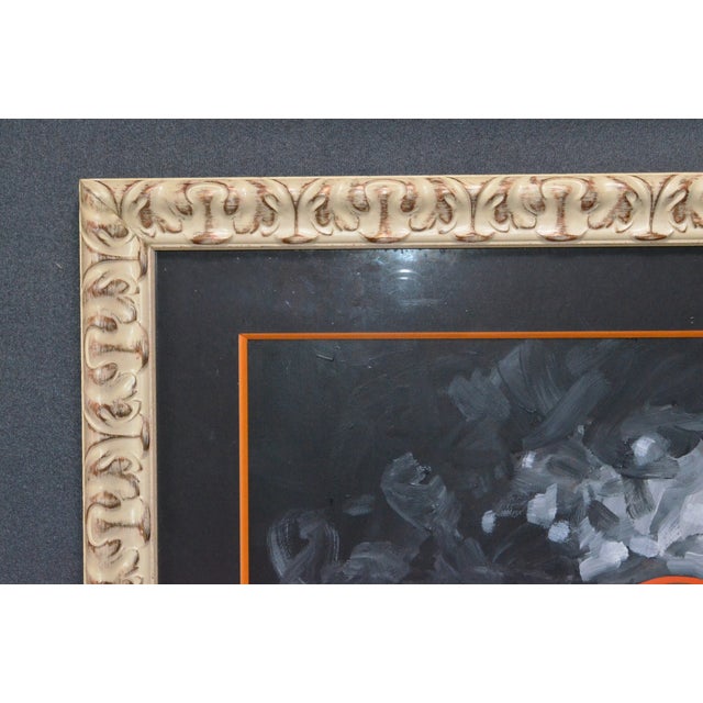 Orange Marc Dumont “Nu Orange” French Modernist Female Nude Acrylic Painting For Sale - Image 8 of 12
