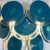 Mid-Century Modern Modernist 9-Disc Hand Blown Murano Turquoise & Translucent Glass Sconces - a Pair For Sale - Image 3 of 6