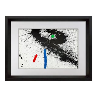 Joan Miro Framed Original Lithograph 71/100 | Dynamic Abstract Composition (1975) For Sale