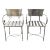 Late 20th Century Near Pair of Italian Steel Chairs For Sale