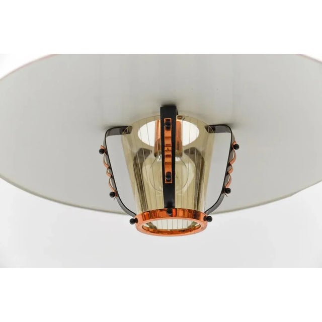 Mid-Century Modern Pendant in Glass, Copper and Metal, 1950s For Sale - Image 10 of 17