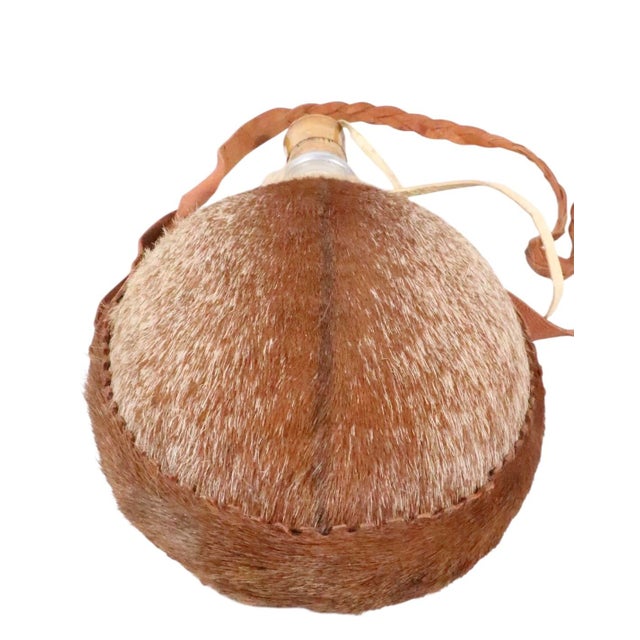 Mid 20th Century Vintage Hide Covered Canteen For Sale - Image 5 of 10