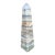 Late 20th Century Neoclassical Grand Tour Solid Marble Blue, Tan, and White Obelisk For Sale
