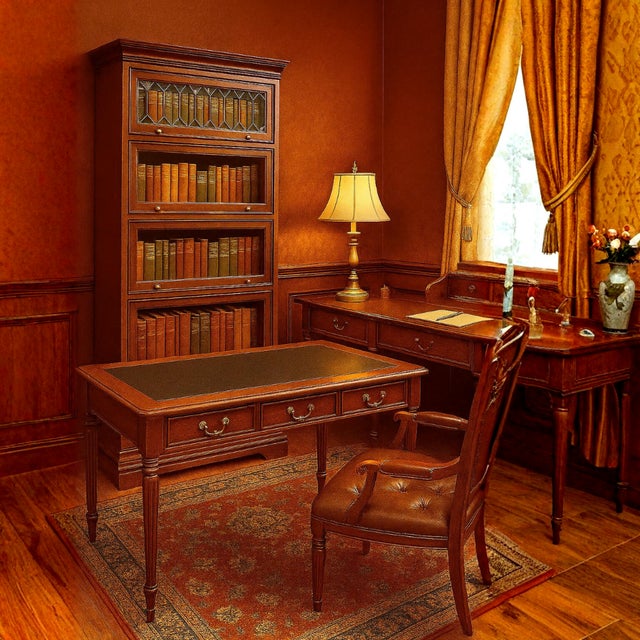 2020s Legacy Leather Top Desk - Light Brown Walnut For Sale - Image 5 of 9