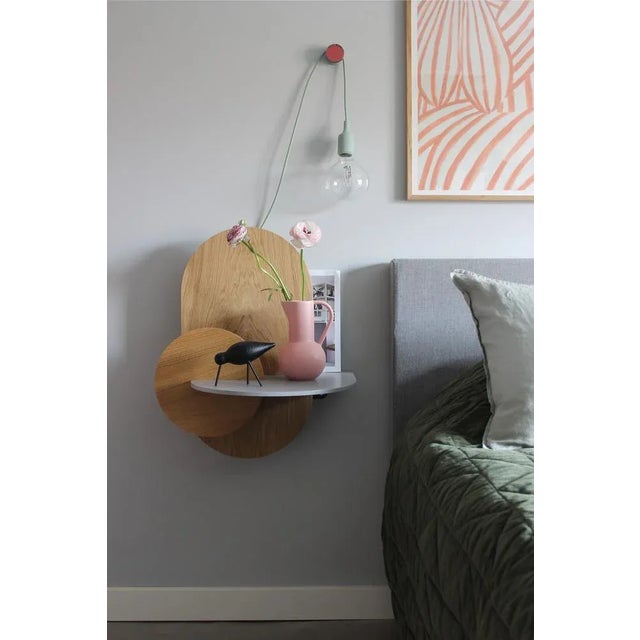 Contemporary Alba L Nightstand in Oak by Daniel García Sánchez for Woodendot For Sale - Image 3 of 4