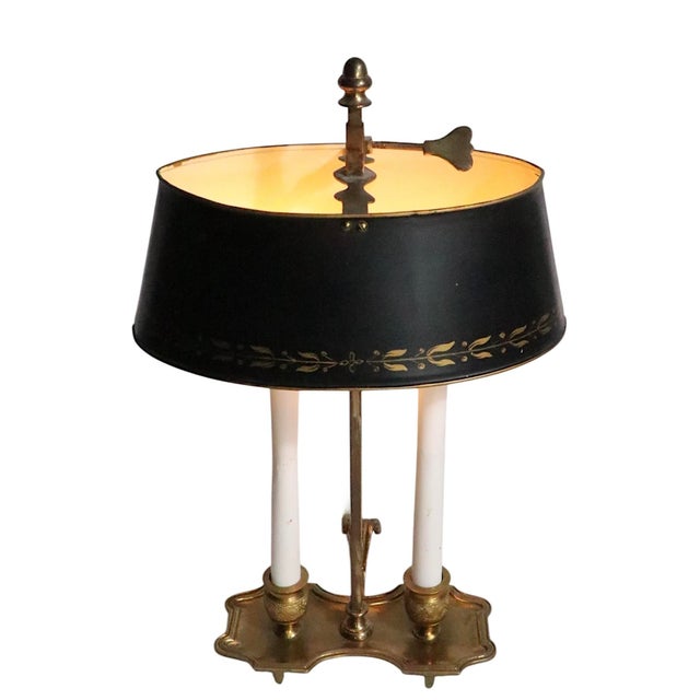 Charming diminutive French style Bouilotte lamp, this example is marked Made in Italy, circa 1920/60's. The lamp features...