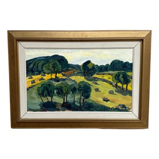 Kerstin Flyckt, Trees, 1950s, Oil on Panel, Framed For Sale