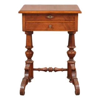 20th Century Double Pedestal English Sewing Table For Sale