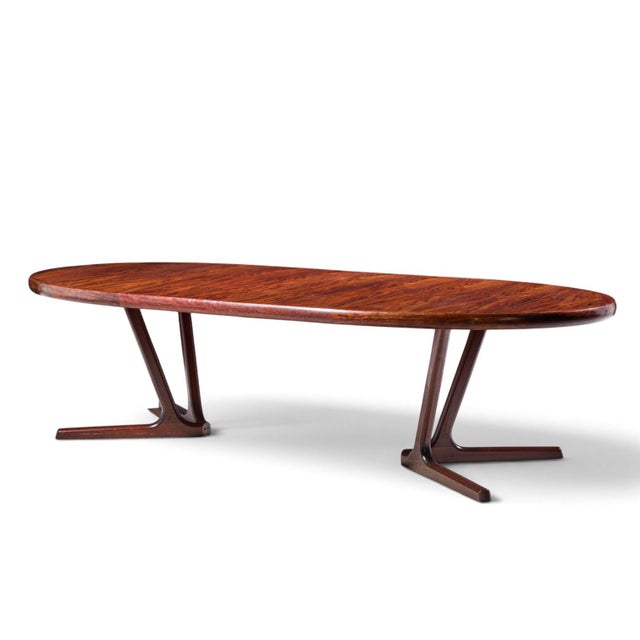 Interform Mid Century Rosewood Expanding Dining Table With 3 Leaves For Sale - Image 14 of 16