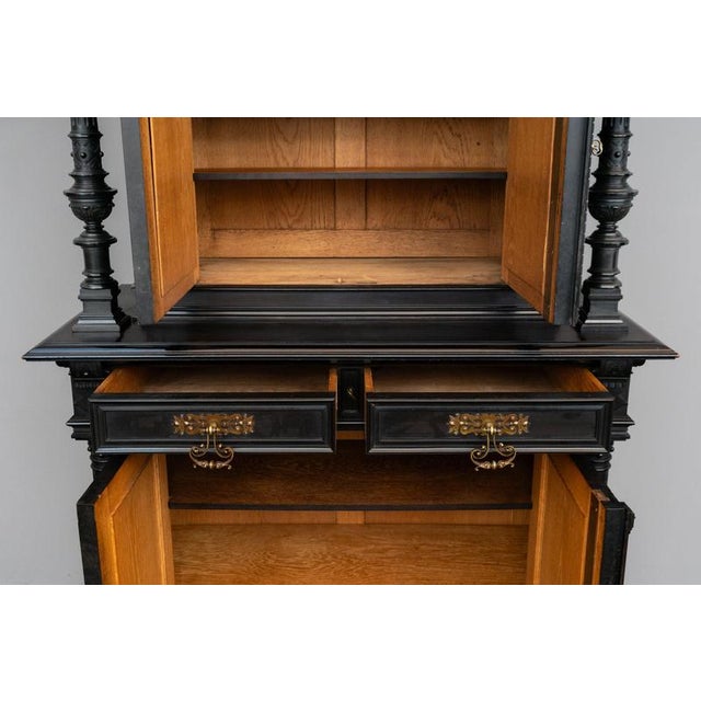 Gründerzeit Sideboard in Black, 1800s For Sale - Image 11 of 18