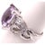 Antique White 14 Karat White Gold Amethyst Solitaire Ring With Diamond Accents For Sale - Image 8 of 10